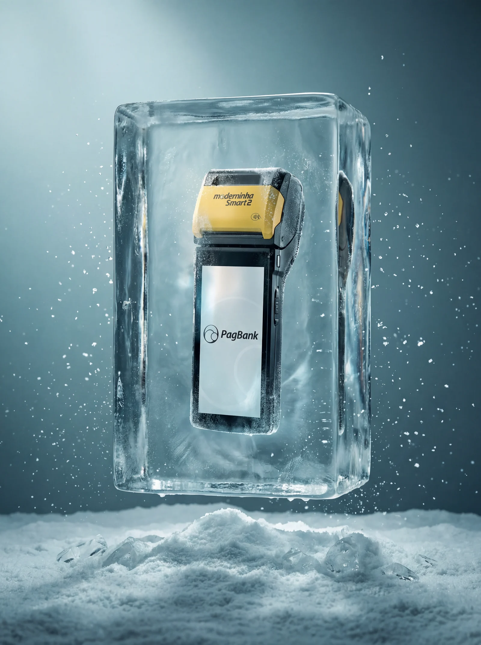 PagBank — product encased in ice