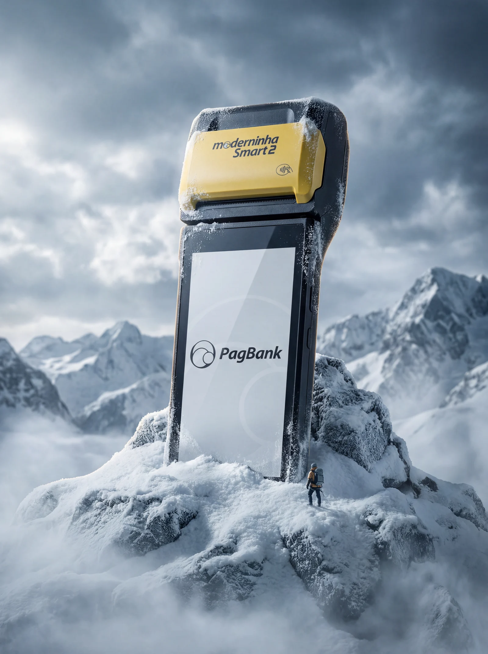 PagBank — product in a mountain landscape